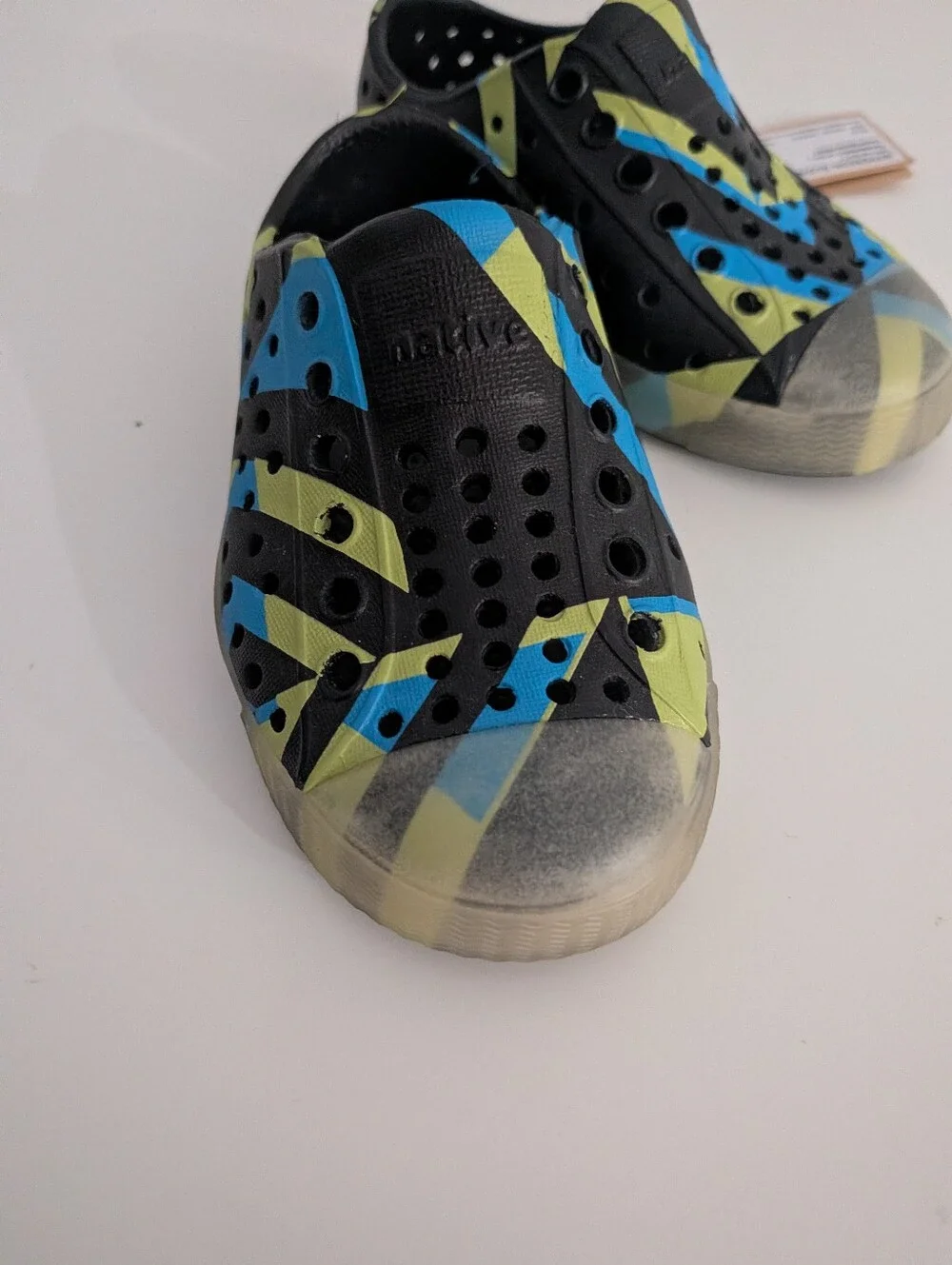 NWT Native Jefferson Glow In The Dark Toddler Water Shoes Slip On C6 EU 22 Chart